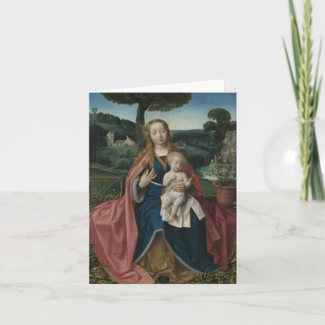Virgin and Child in Landscape Provoost Fine Art Card (Front)