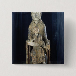 Virgin and Child in Majestd, from Forez 15 Cm Square Badge