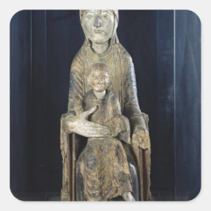 Virgin and Child in Majestd, from Forez Square Sticker