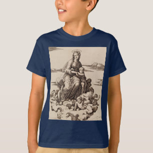 Virgin and Child in the Clouds T-Shirt