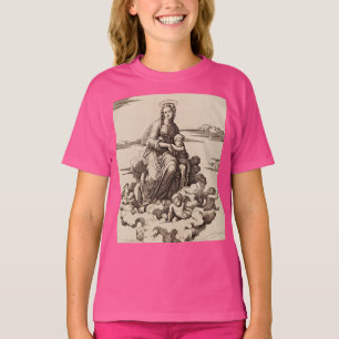 Virgin and Child in the Clouds T-Shirt