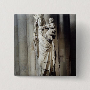 Virgin and Child, known as Notre-Dame de Paris 15 Cm Square Badge
