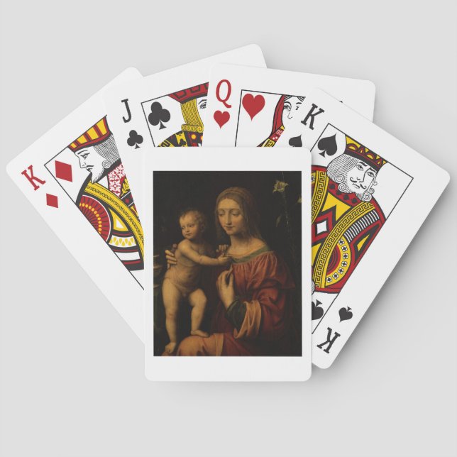 Virgin and Child (oil on panel) 2 Playing Cards (Back)