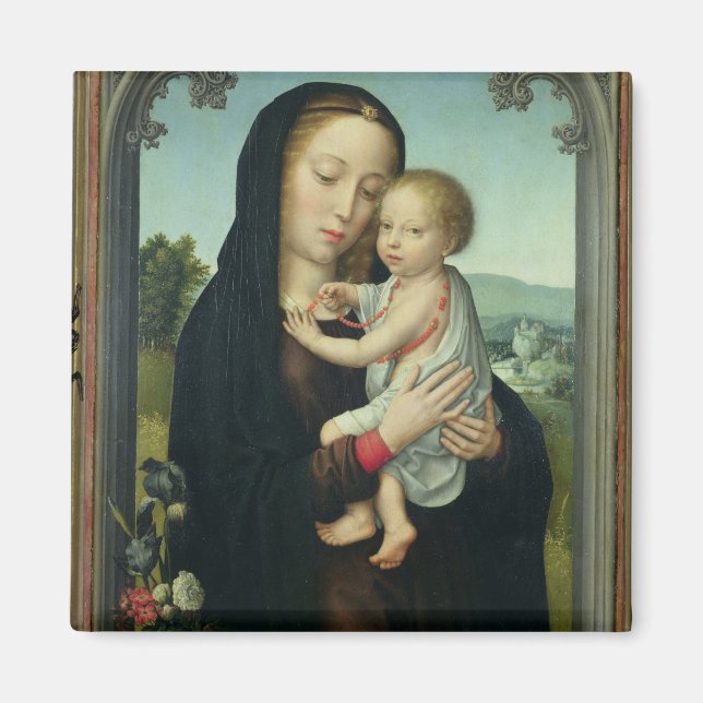 Virgin and Child (oil on panel) Magnet (Front)