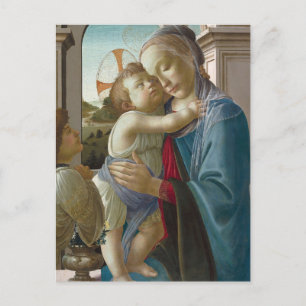 Virgin and Child with an Angel, Sandro Botticelli Postcard