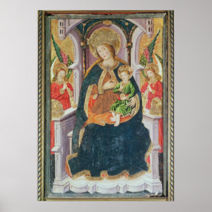 Virgin and Child with Angel Musicians Poster