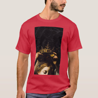 Virgin and Child with Angels Marble Pattern Renais T-Shirt
