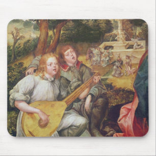 Virgin and Child with Angels Mouse Mat