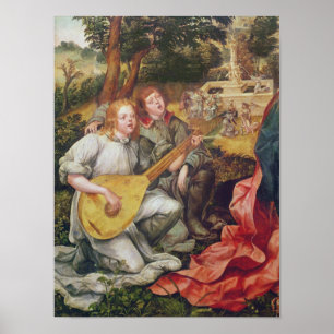 Virgin and Child with Angels Poster