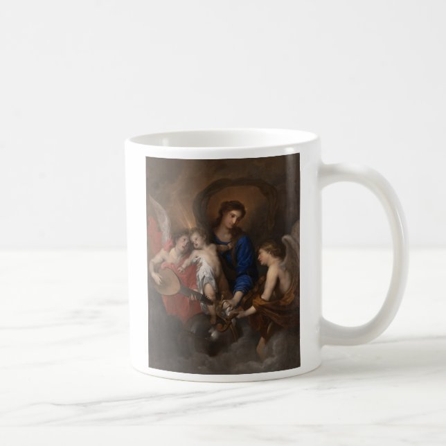 Virgin and Child with Music Making Angels Coffee Mug (Right)