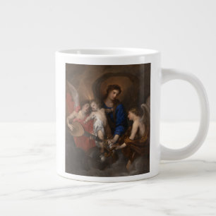 Virgin and Child with Music Making Angels Large Coffee Mug
