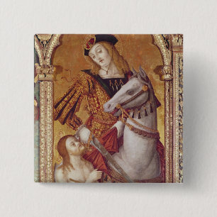 Virgin and Child with SS. Gregory and Martin 15 Cm Square Badge