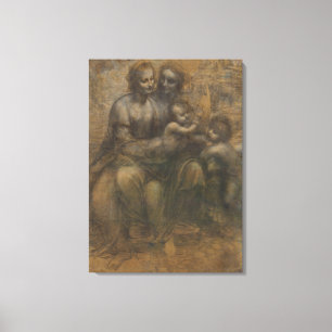 Virgin and Child with St Anne by Leonardo da Vinci Canvas Print