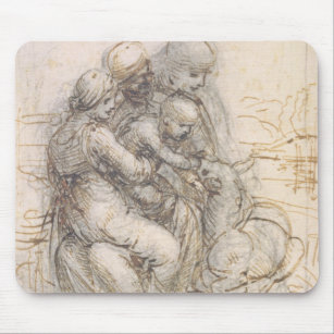 Virgin and Child with St. Anne, c.1501-10 (pen and Mouse Mat