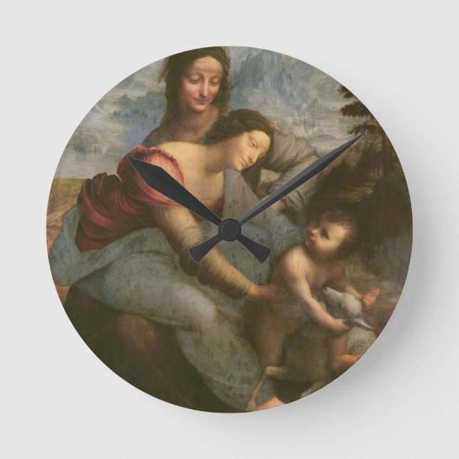 Virgin and Child with St. Anne, c.1510 Round Clock (Front)