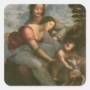 Virgin and Child with St. Anne, c.1510 Square Sticker