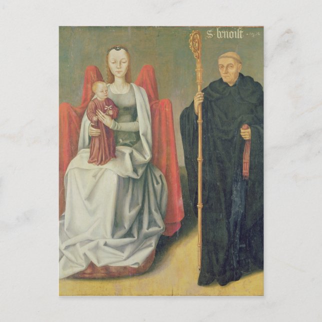 Virgin and Child with St. Benedict Postcard (Front)