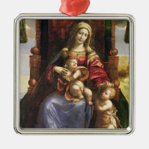 Virgin and Child with the infant St. John Metal Tree Decoration