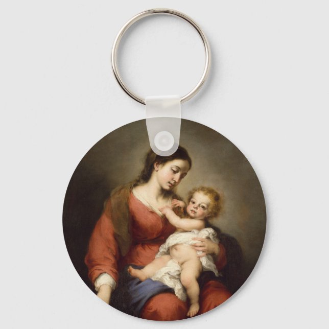 Virgin and Christ Child Key Ring (Front)