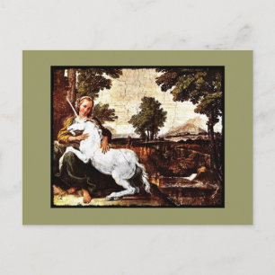 Virgin and the Unicorn Postcard
