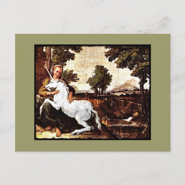 Virgin and the Unicorn Postcard (Front)
