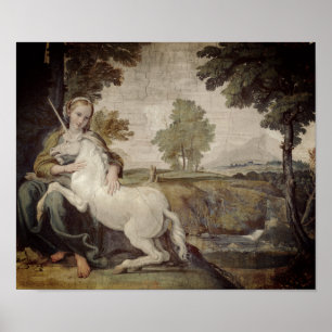 Virgin and Unicorn – Domenichino Palazzo Farnese Poster