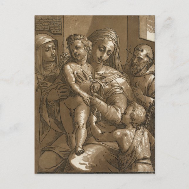 Virgin, Child, and Saints postcards (Front)