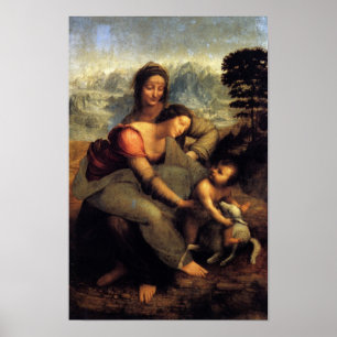 Virgin & Child w/ St.Anne & Lamb Poster