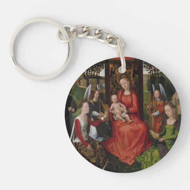 Virgin & Child with Saints Catherine of Alexandria Key Ring (Front)