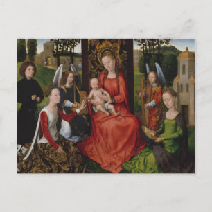 Virgin & Child with Saints Catherine of Alexandria Postcard