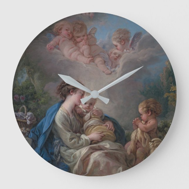 Virgin & Child with the Saint John the Baptist Large Clock (Front)