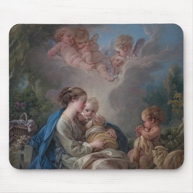Virgin & Child with the Saint John the Baptist Mouse Mat (Front)