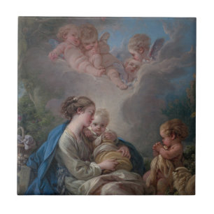 Virgin & Child with the Saint John the Baptist Tile