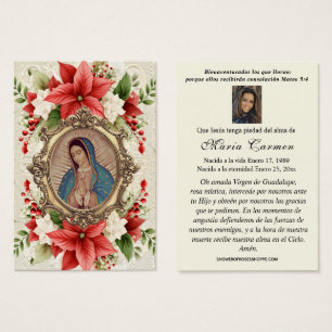 Virgin Christmas Guadalupe Spanish Funeral Prayer