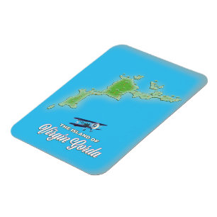 Virgin Gorda Map Magnet