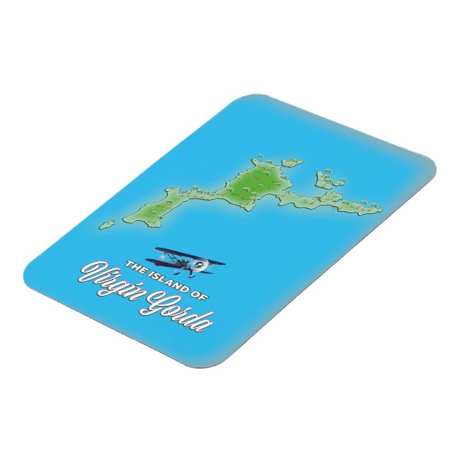 Virgin Gorda Map Magnet (Left Side)
