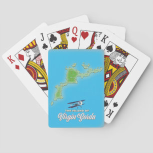 Virgin Gorda Map Playing Cards