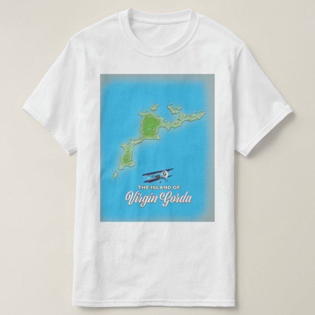 Virgin Gorda Map T-Shirt (Design Front)