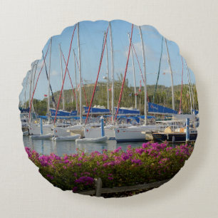 Virgin Gorda Yacht Harbour Round Cushion