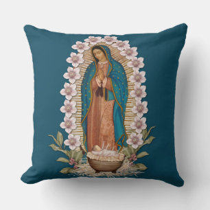 Virgin Guadalupe Catholic Christmas Baby Jesus Cushion