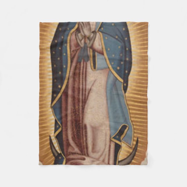 Virgin Guadalupe Fleece Blanket (Front)