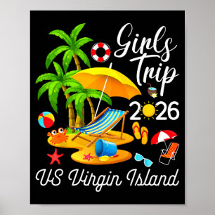 Virgin island summer tropical girls trip 2026 vibe poster