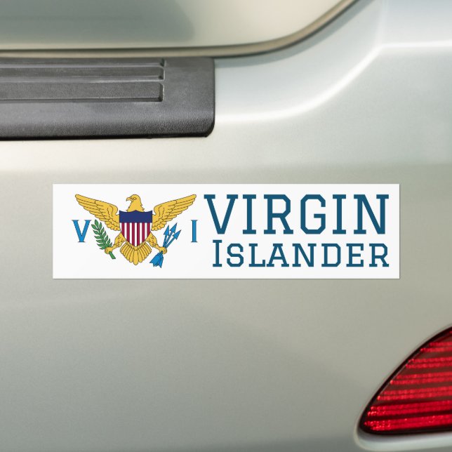 Virgin Islander Bumper Sticker (On Car)