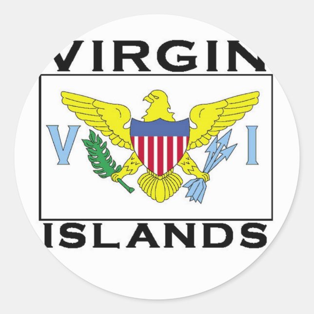 Virgin Islands Classic Round Sticker (Front)