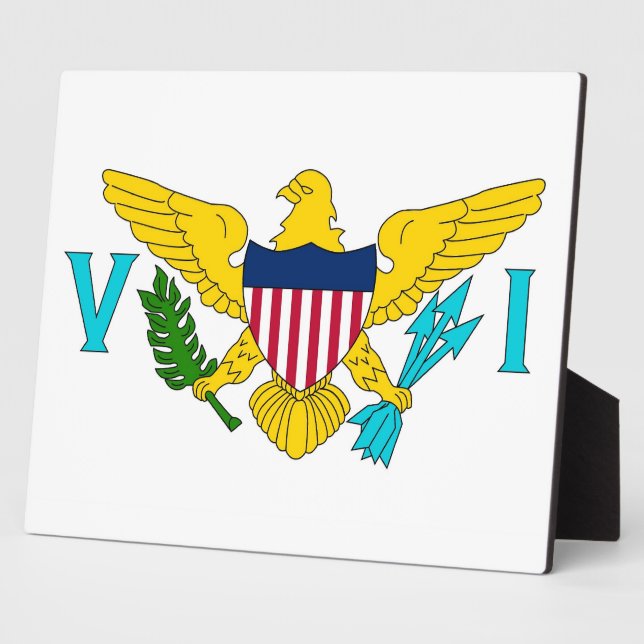 Virgin Islands Flag Plaque (Side)