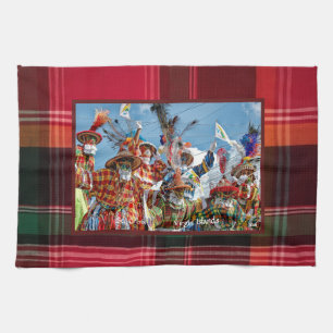 Virgin Islands Flag St. Croix Mocko Jumbies Madras Tea Towel