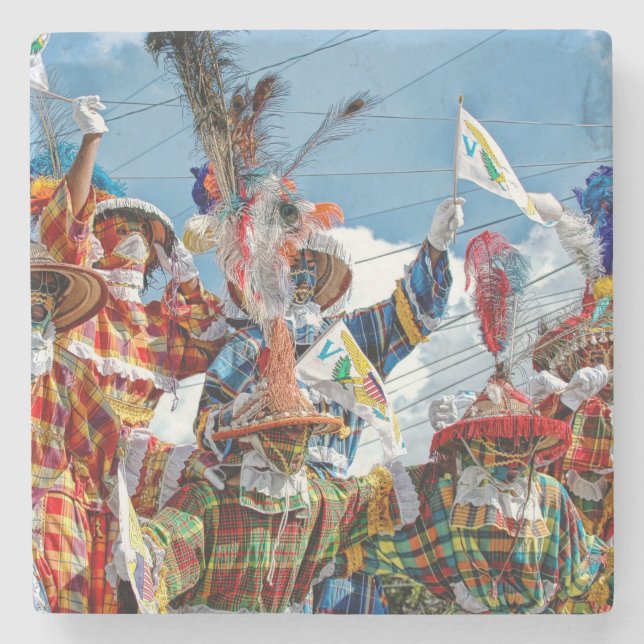 Virgin Islands Mocko Jumbies Stone Coaster (Front)