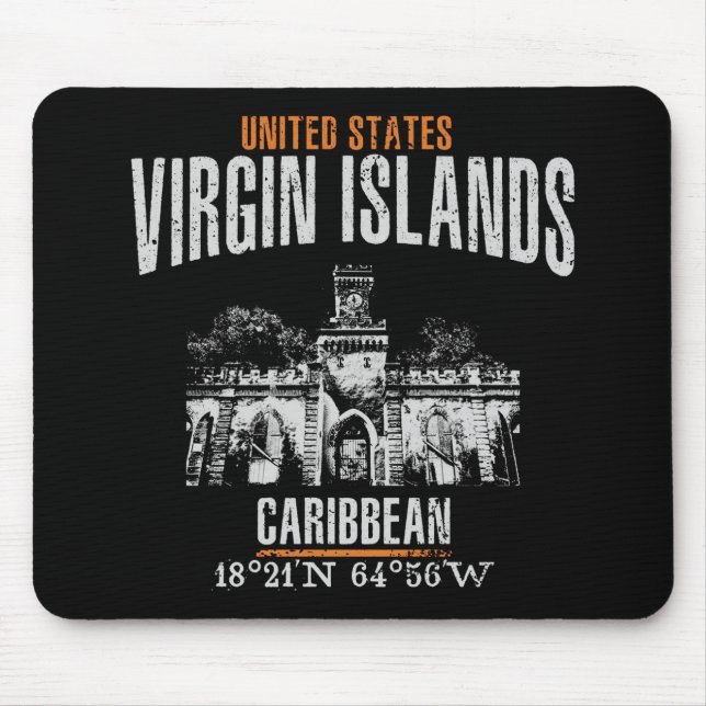 Virgin Islands Mouse Mat (Front)