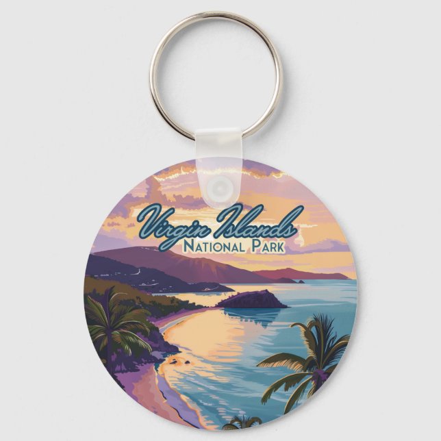 Virgin Islands National Park Beach St John  Key Ring (Front)