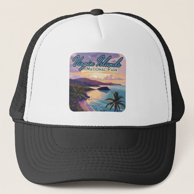Virgin Islands National Park Beach St John  Trucker Hat (Front)